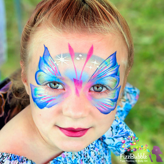Butterfly-Blue-face-paint-1