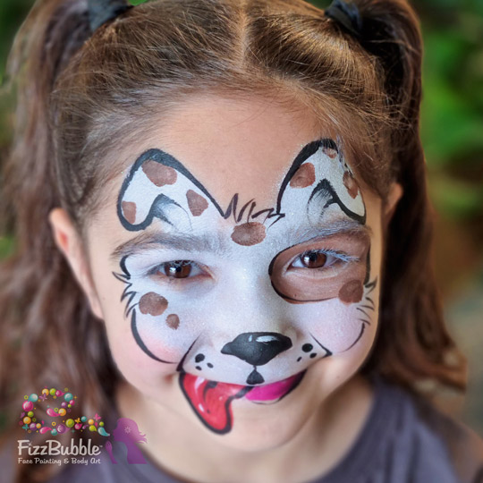 Dog-Brown-and-White-face-paint-1