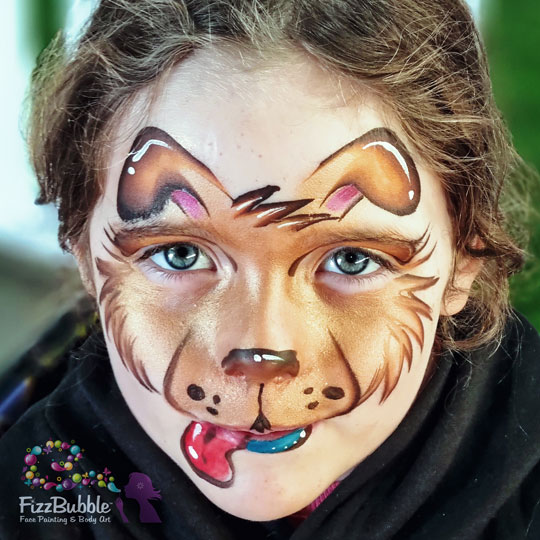 Dog-Brown-face-paint-1