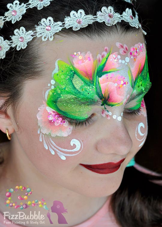 Fairy-Green-and-Pink-face-paint-1