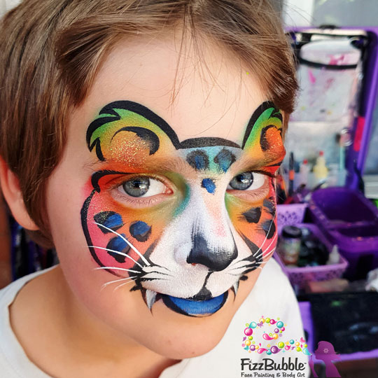 Leopard-Rainbow-face-paint-1