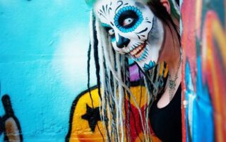 Sugar-Skull-Blue-face-painting