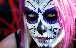 Sugar-Skull-Purple-face-painting