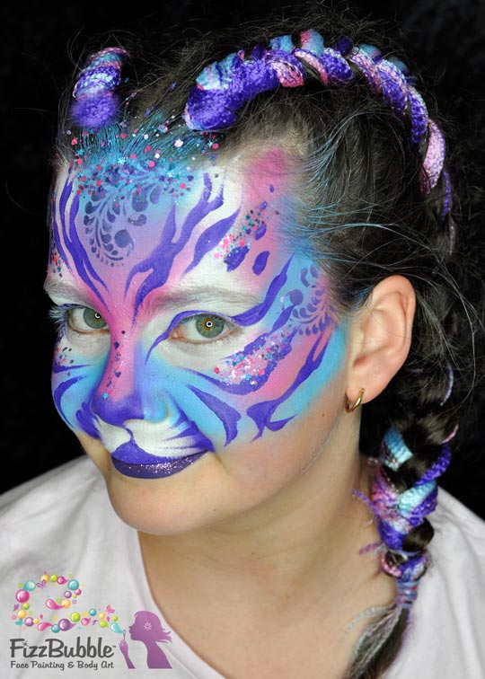 Tiger-Blue-and-Purple-face-paint-1
