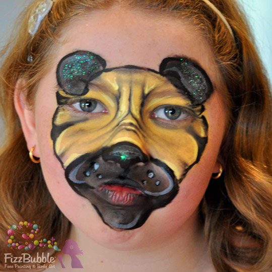 fizzbubble-face-painting-dog-pug-puppy